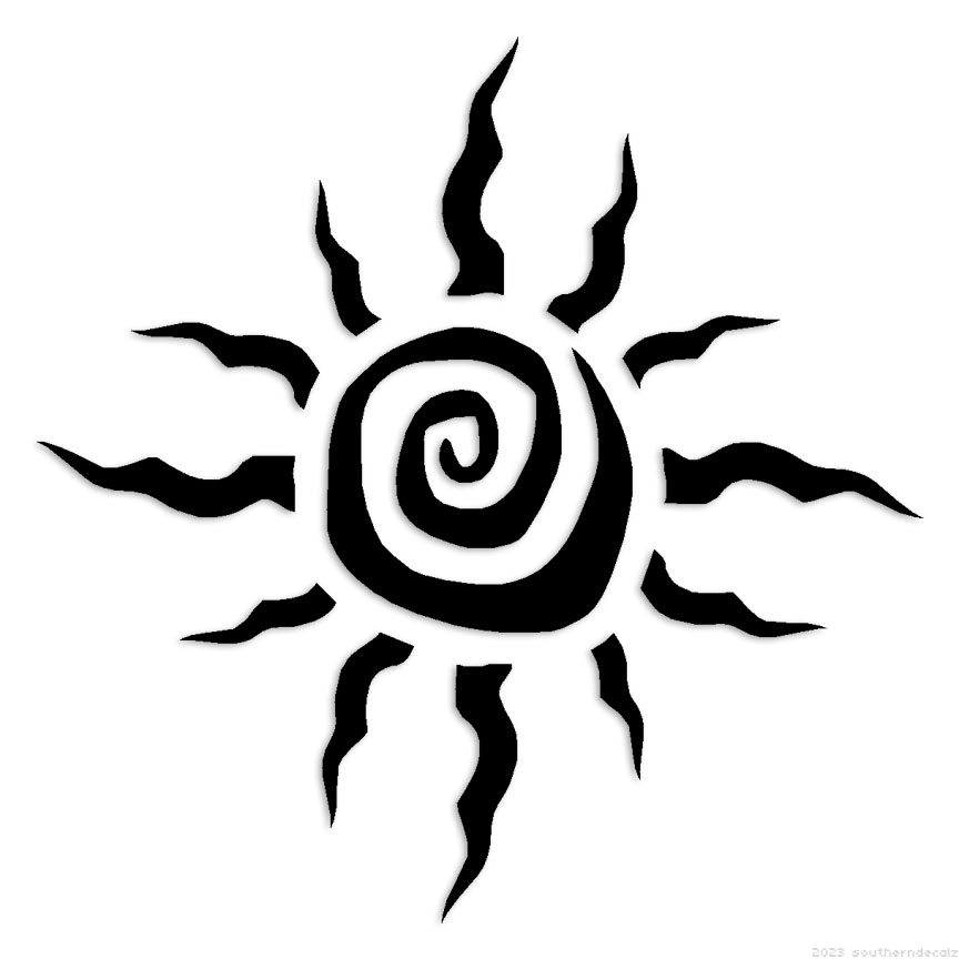 Tribal Sun - Decal Sticker - Multiple Colors & Sizes - ebn6637 | eBay